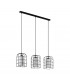 Bittams 3 Lamp Straight Bar Pendant Ceiling Light Black-1