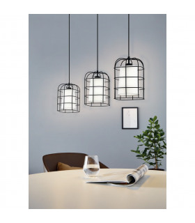 Bittams 3 Lamp Straight Bar Pendant Ceiling Light Black-2