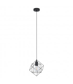 Straiton Wire Frame Pendant Ceiling Light Black-1