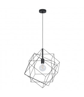 Straiton Wire Frame Pendant Ceiling Light Black-1