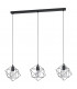 Straiton 3 Lamp Straight Bar Pendant Ceiling Light Black