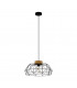Padstow Wire Frame Pendant Ceiling Light Black Natural
