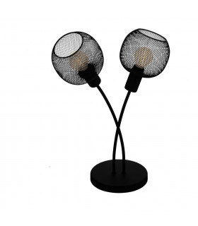 Wrington 2 Lamp Glass & Crystal Lamp Black