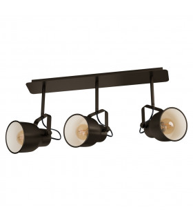 Mitchley 3 Lamp Spotlight Bar Dark Bronze Cream