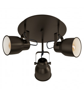 Mitchley 3 Lamp Spotlight Clusters Dark Bronze Cream