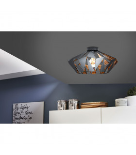 Carlton Semi Flush Light Black Copper-2