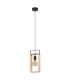 Famborough Slim Pendant Ceiling Light Black Natural-1