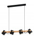 Hornwood 4 Lamp Straight Bar Pendant Ceiling Light Black Creme