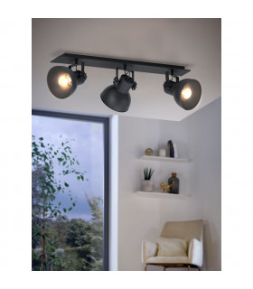 Barnstaple 3 Lamp Spotlight Bar Black-2
