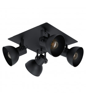 Barnstaple 4 Lamp Spotlight Clusters Black-1