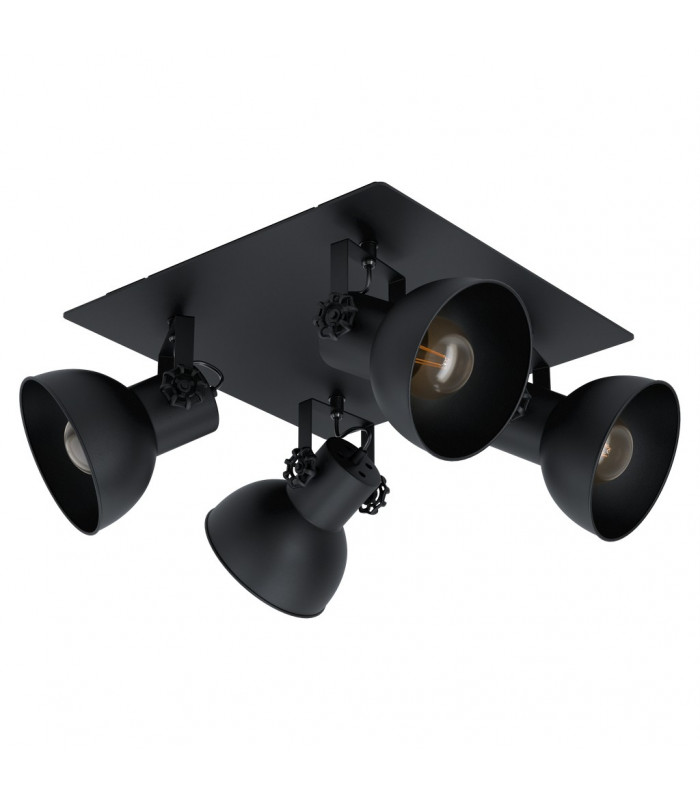 Barnstaple 4 Lamp Spotlight Clusters Black-1
