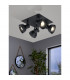 Barnstaple 4 Lamp Spotlight Clusters Black-2