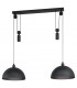 Winkworth 2 Lamp Straight Bar Pendant Ceiling Light Black