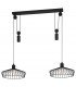 Winkworth 2 Lamp Straight Bar Pendant Ceiling Light Black-1
