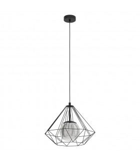Vernham Wire Frame Pendant Ceiling Light Black-1