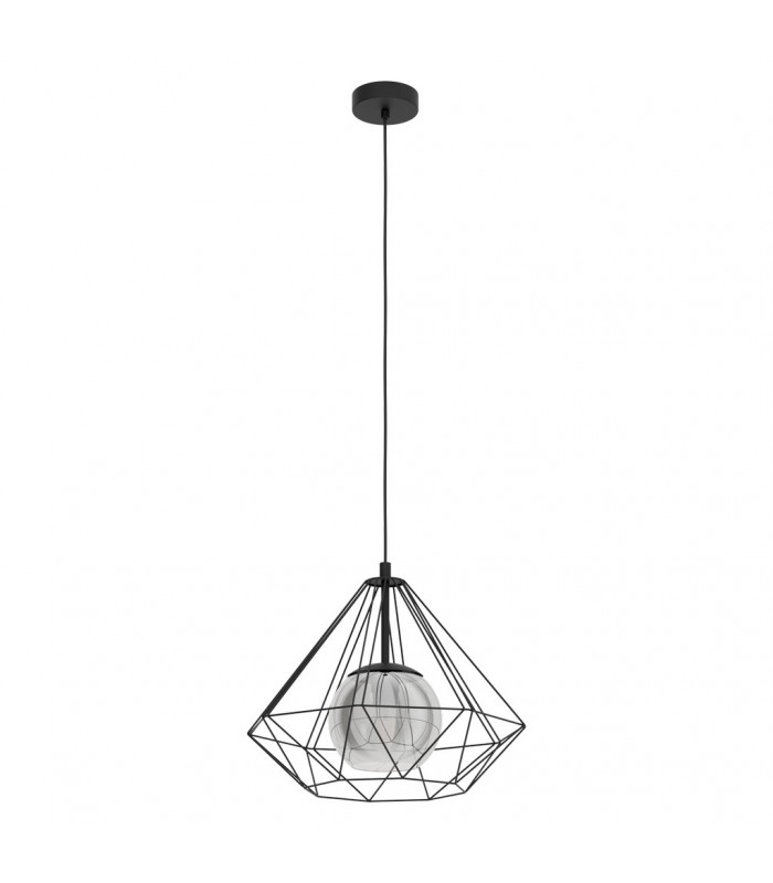 Vernham Wire Frame Pendant Ceiling Light Black-1