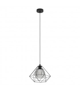 Vernham Wire Frame Pendant Ceiling Light Black