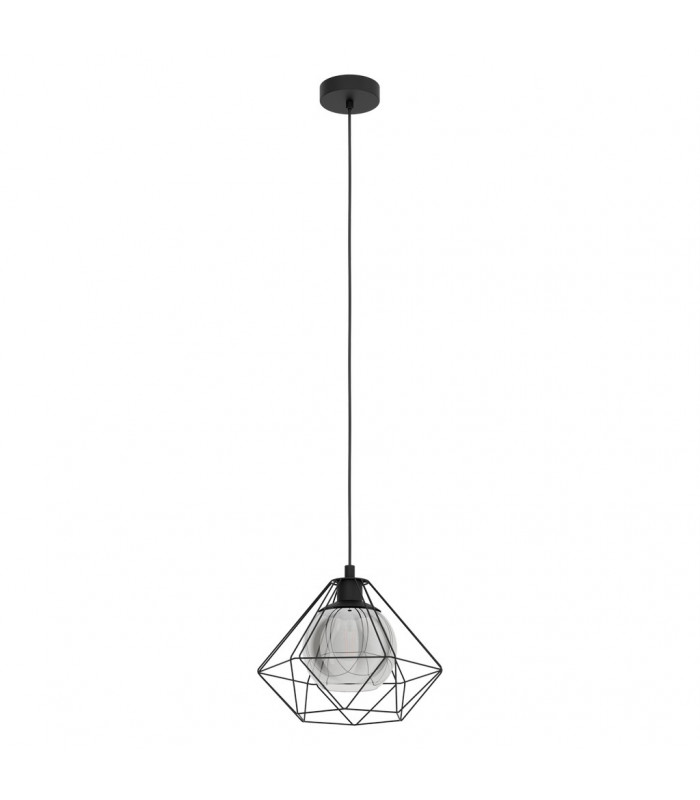 Vernham Wire Frame Pendant Ceiling Light Black