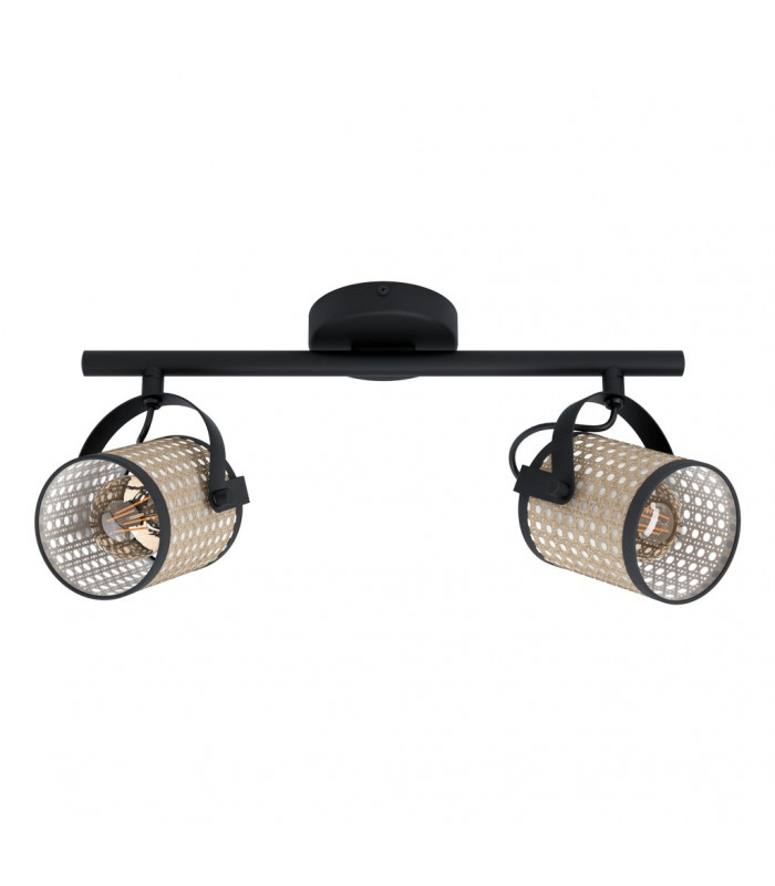 Ruscomb 2 Lamp Twin Spotlight Black