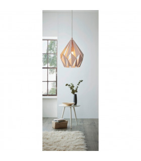 Carlton Wire Frame Pendant Ceiling Light Pastel Apricot-2
