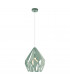Carlton Wire Frame Pendant Ceiling Light Pastel Light Green