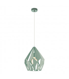 Carlton Wire Frame Pendant Ceiling Light Pastel Light Green