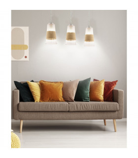 Burnham 3 Lamp Straight Bar Pendant Ceiling Light Satin Nickel-2