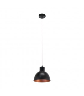 Truro Dome Pendant Ceiling Light Black Copper-1