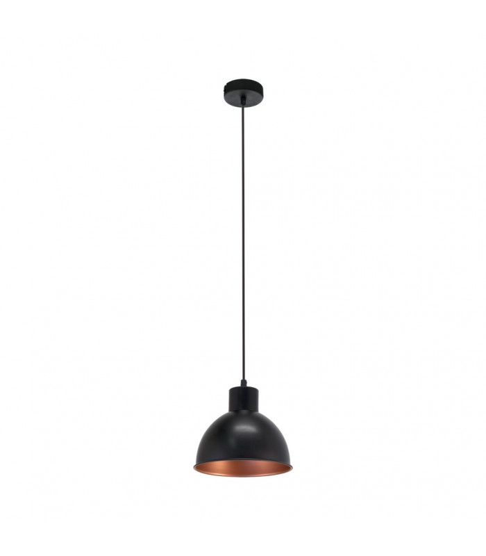Truro Dome Pendant Ceiling Light Black Copper-1