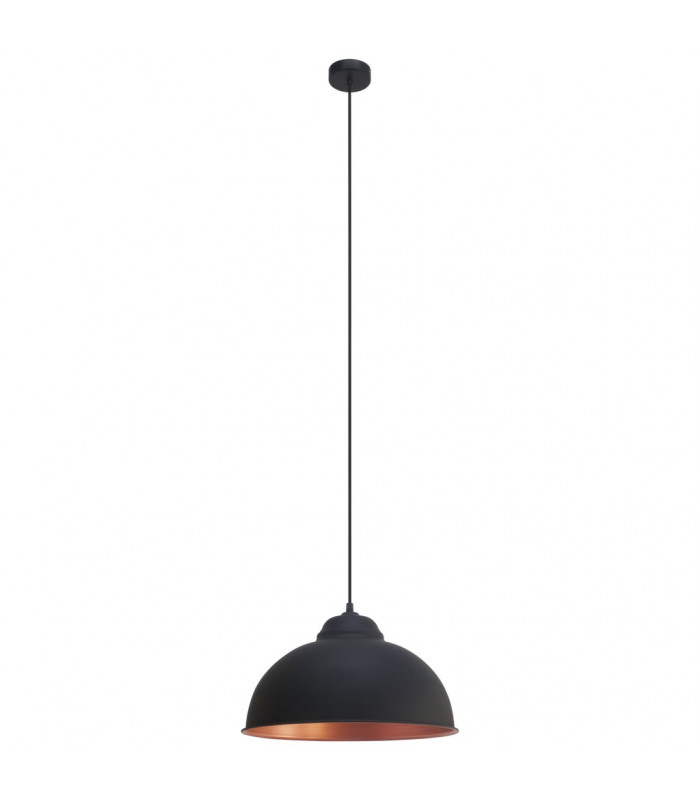 Truro Dome Pendant Ceiling Light Black Copper