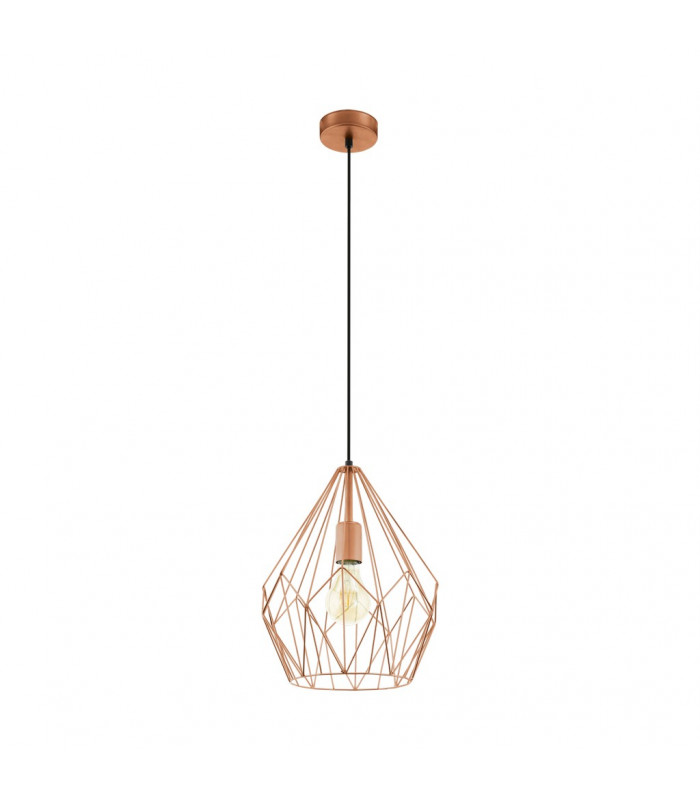 Carlton Wire Frame Pendant Ceiling Light Copper-Coloured