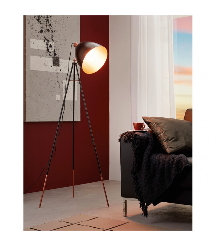 Chester Tripod Floor Lamp Black Copper-2