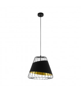 Austell Wire Frame Pendant Ceiling Light Black