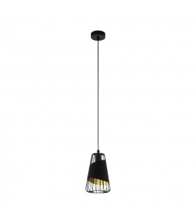 Austell Wire Frame Pendant Ceiling Light Black