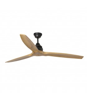 Large Wood Ceiling Fan Without Light Dark Brown, Rustic Pine - 1
