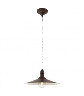 Stockbury Dome Pendant Ceiling Light Antique-Brown Beige-1
