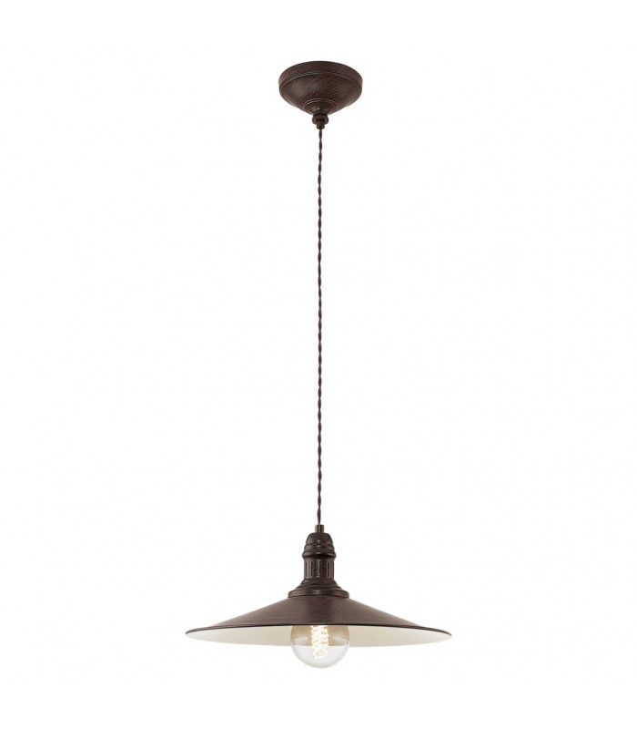 Stockbury Dome Pendant Ceiling Light Antique-Brown Beige-1