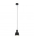Priddy Dome Pendant Ceiling Light Black White-1