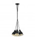 Priddy 7 Lamp Cluster Pendant Ceiling Light Black White-1