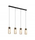 Littleton 4 Lamp Straight Bar Pendant Ceiling Light Black