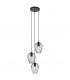 Newtown 3 Lamp Cluster Pendant Ceiling Light Black-1