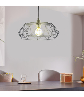 Carlton Wire Frame Pendant Ceiling Light Black-2