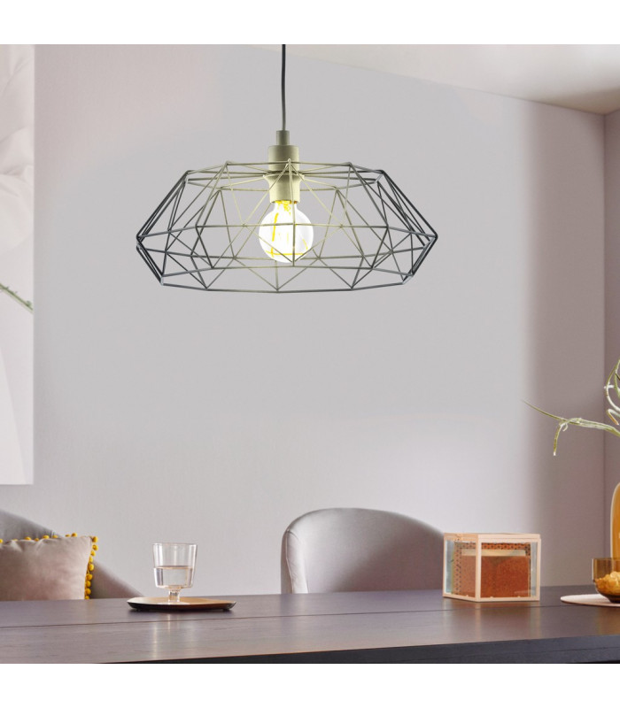 Carlton Wire Frame Pendant Ceiling Light Black-2