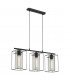 Loncino 3 Lamp Straight Bar Pendant Ceiling Light Black-1