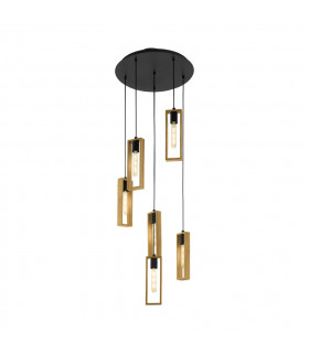 Littleton 6 Lamp Cluster Pendant Ceiling Light Black-1