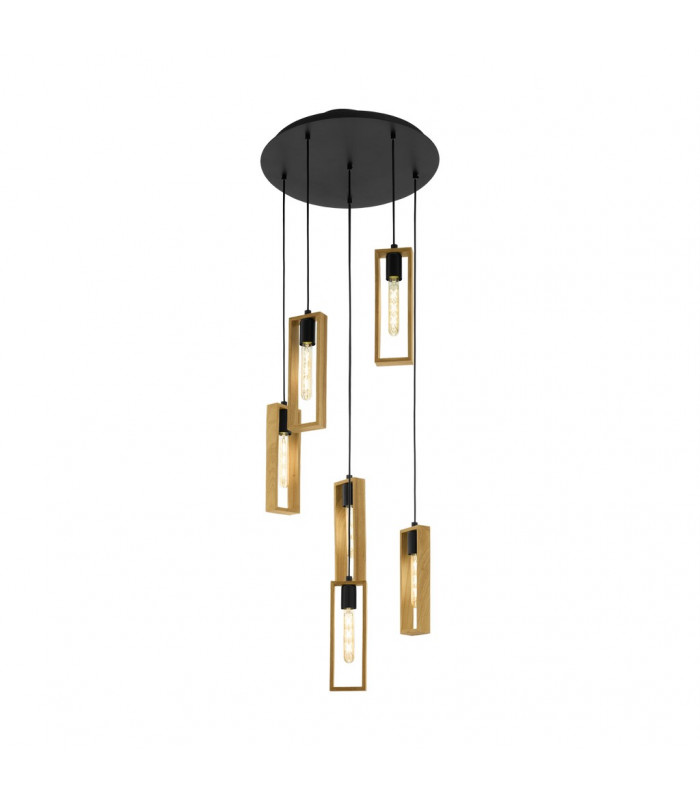 Littleton 6 Lamp Cluster Pendant Ceiling Light Black-1