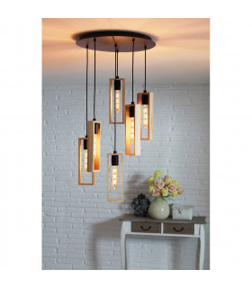 Littleton 6 Lamp Cluster Pendant Ceiling Light Black-2