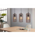 Roccamena 3 Lamp Straight Bar Pendant Ceiling Light Black Copper-2