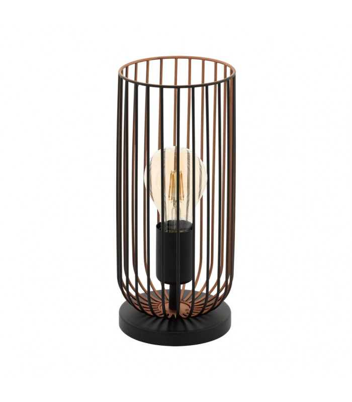 Roccamena Cylindrical Table Lamp Black Copper