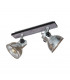 Barnstaple 2 Lamp Twin Spotlight Brown-Patina Black